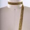 2 Yards Gold Glitter Elastic Trim 5/8" Stretchy Trim for Headbands & Crafts